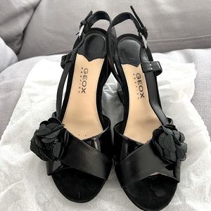 Geox Respira Patent Wedges NEW